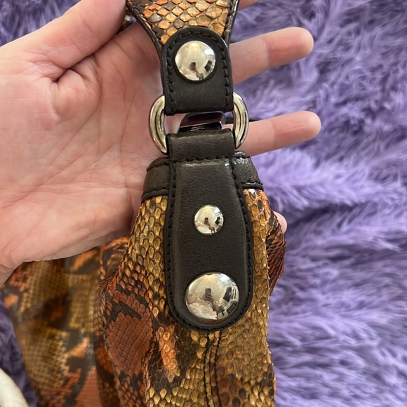 Gucci Python snake skin and leather handle bag with changeable strap - Picture 6 of 16